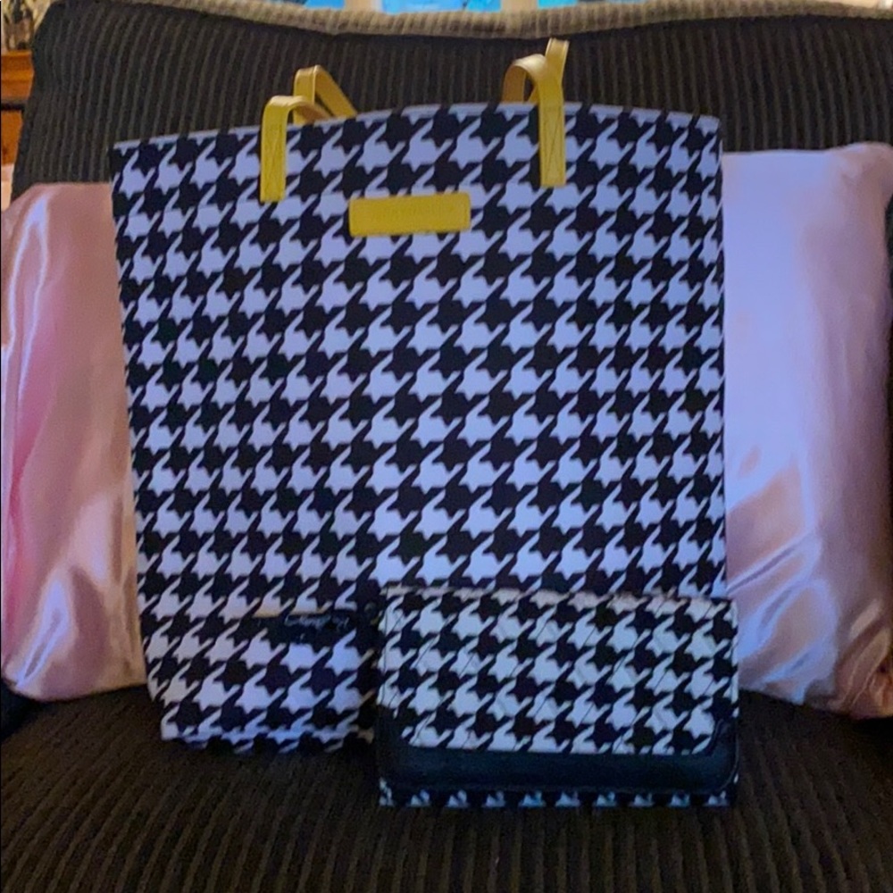 Vera Bradley Houndstooth Tote and Wallet